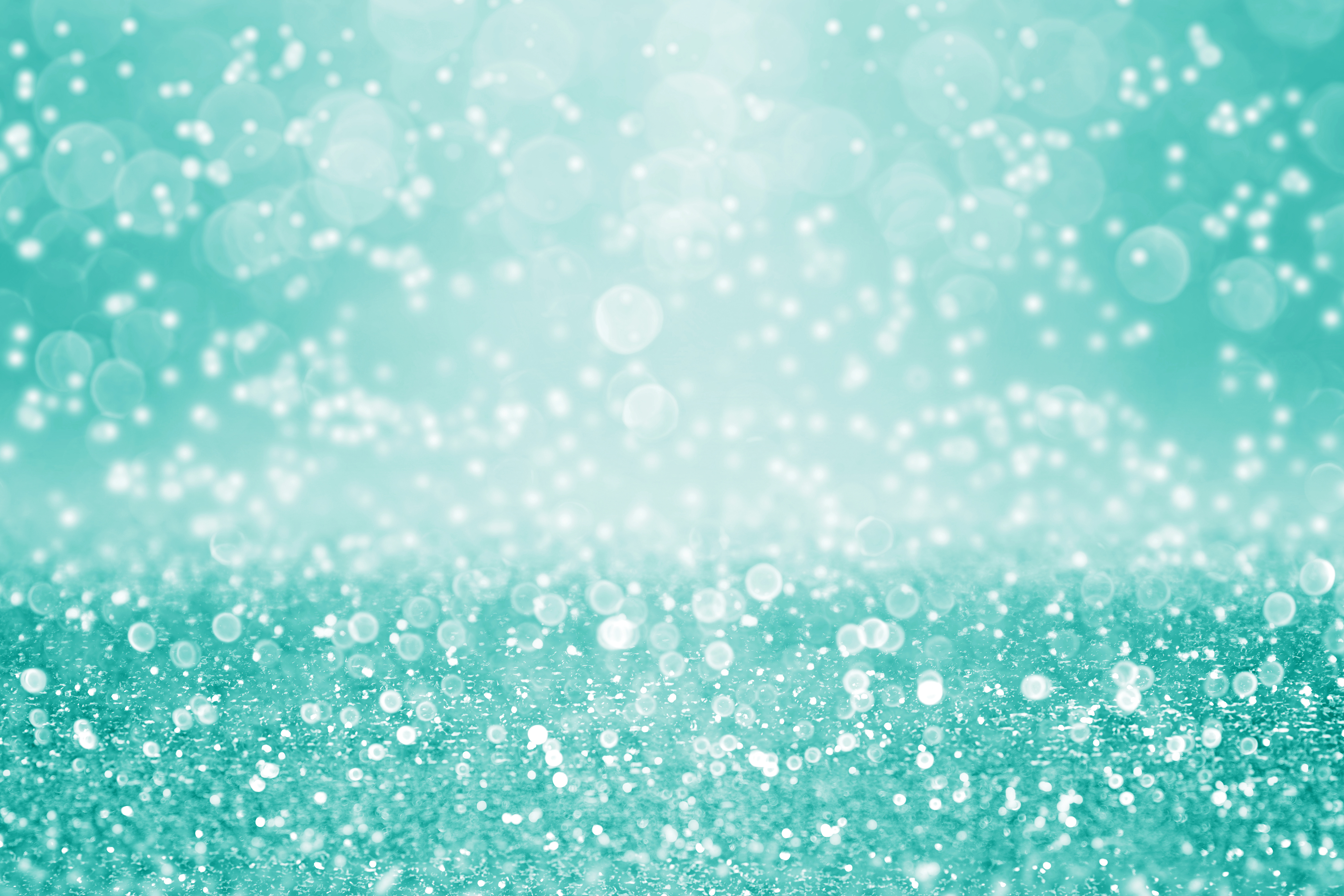 Teal Turquoise Glitter Happy Birthday Background Aqua Sparkle